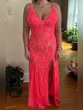 Scala Hot Pink and Coral Dress
